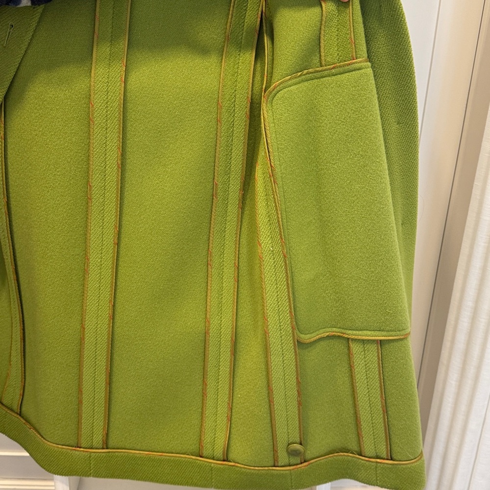 Authentic Hermes Vintage Green Wool Coat - Picture 9 of 9
